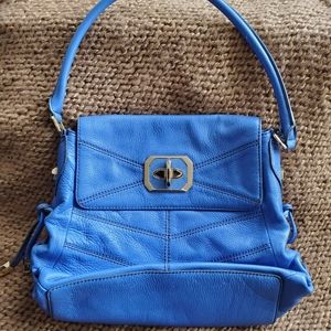 2/$40 Or by OrYANY Blue Leather Handbag